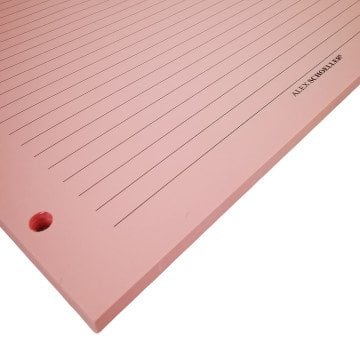 Alex Schoeller Kolej Yedek Renkli A4 Çizgili 50yp ALX 871 Pembe