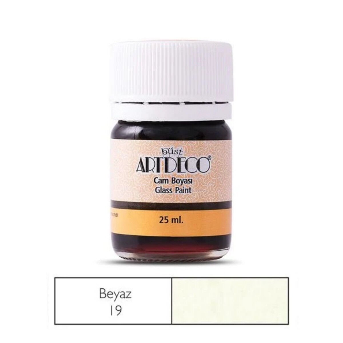 Artdeco Cam Vitray Boyası 25ml 19 Beyaz