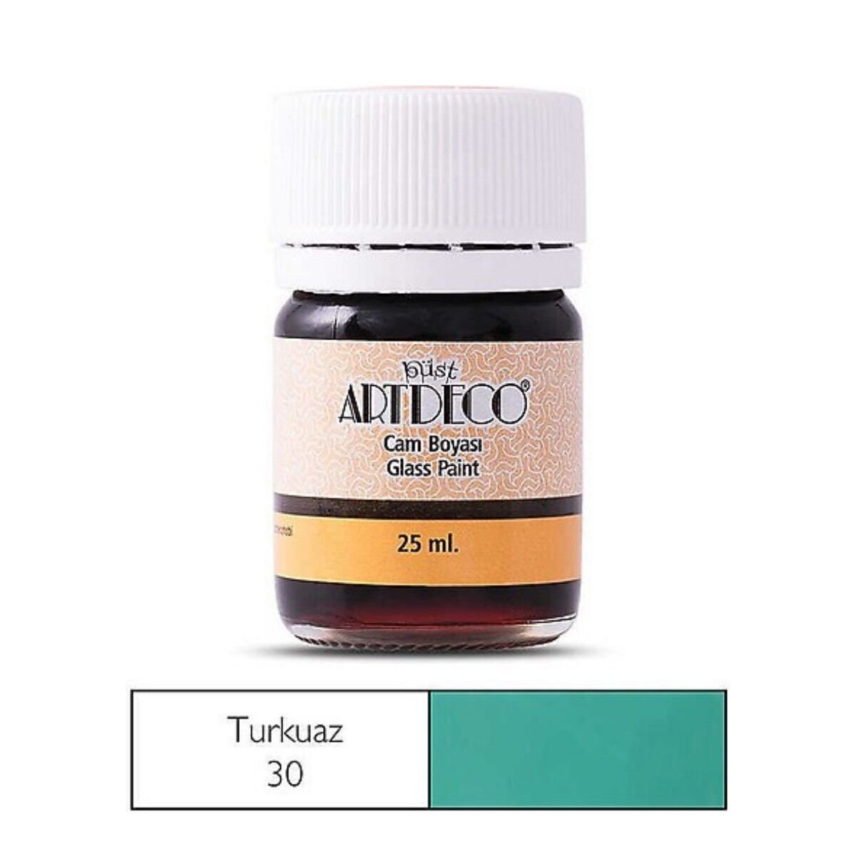 Artdeco Cam Vitray Boyası 25ml 30 Turkuaz