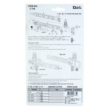 Dafa Daire Kesici Kumpas 15cm 6 Bıçaklı C106