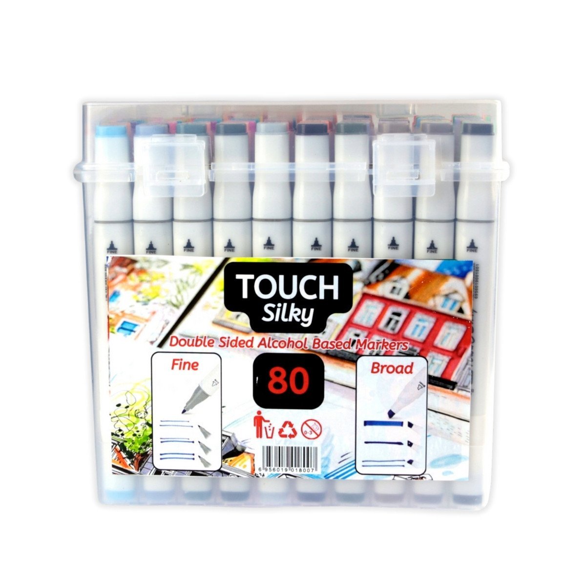 Art Elegant Çantalı Touch Silky Marker Seti 80li