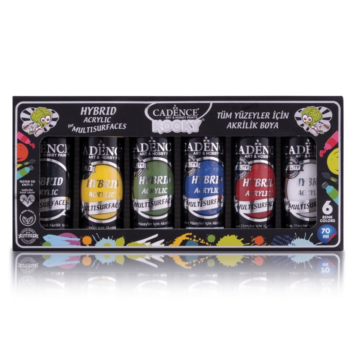 Cadence Kooky Akrilik Boya Seti 6x70ml Hybrid