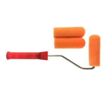 Kadife Rulo Fırça Metal Saplı 10cm + 2 Kadife Yedek