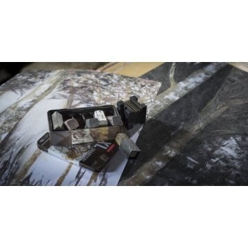 Derwent XL Charcoal Kömür Füzen Blok 6lı Set - Metal Box - Earthy Shades