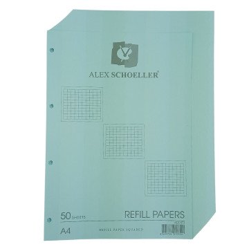 Alex Schoeller Kolej Yedek Renkli A4 Kareli 50yp ALX 872 Mavi