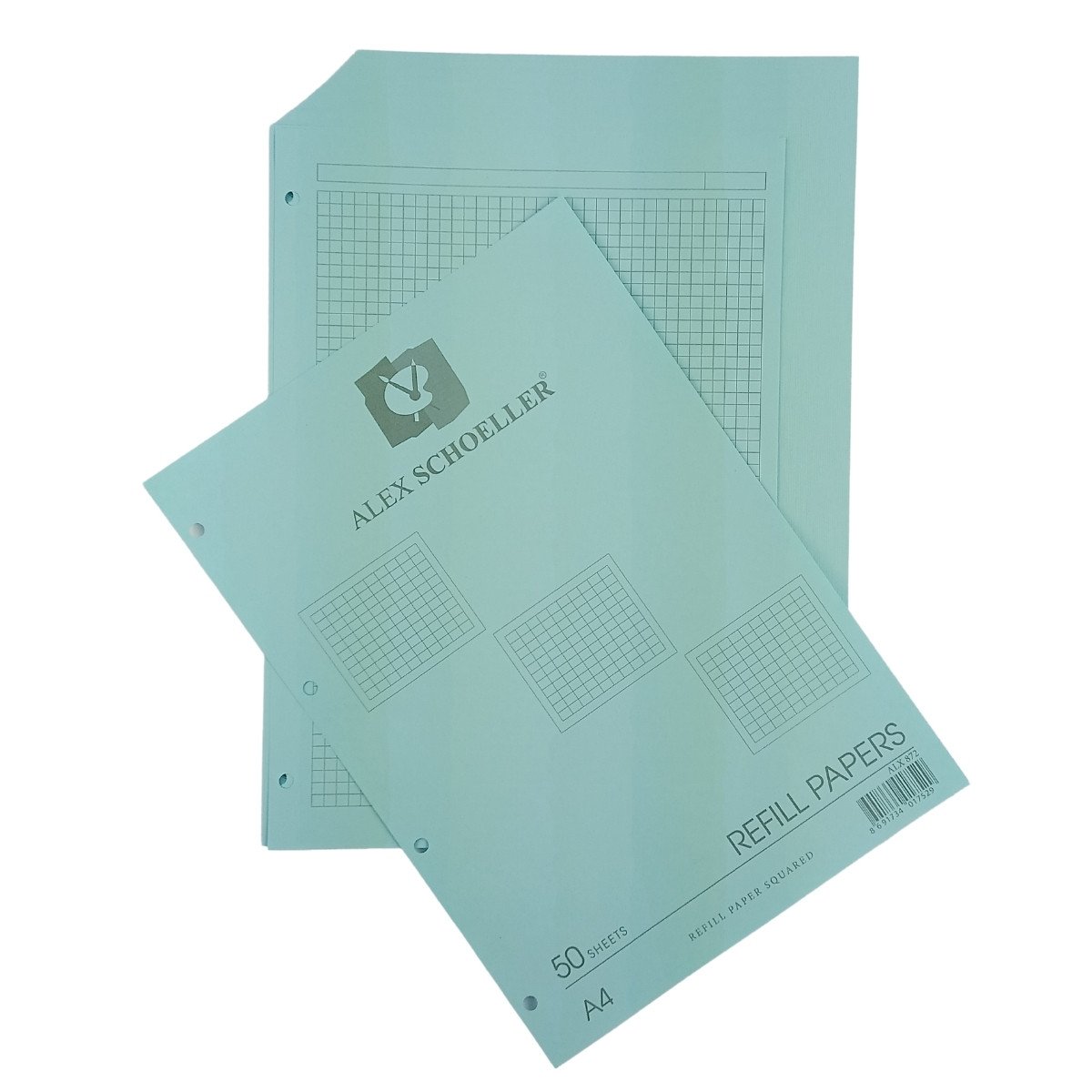 Alex Schoeller Kolej Yedek Renkli A4 Kareli 50yp ALX 872 Mavi