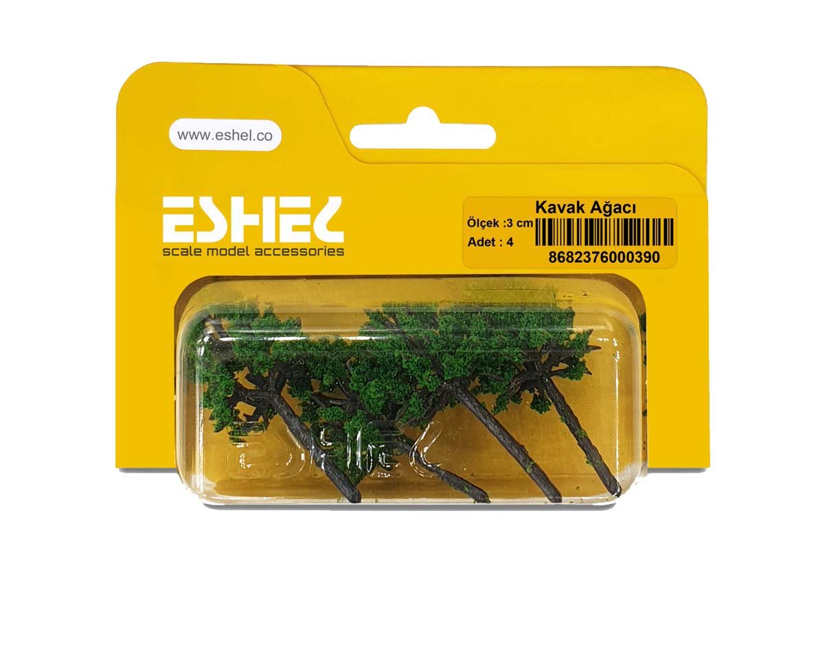 Eshel Maket Kavak Ağacı 3cm 4lü