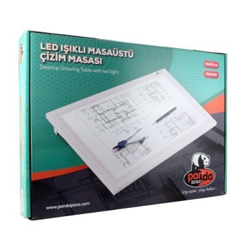 Panda Karton Çantalı Işıklı Çizim Masası 50x70cm