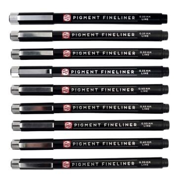 Talens Pigment Fineliner Teknik Çizim Kalemi 12 (0.70mm)