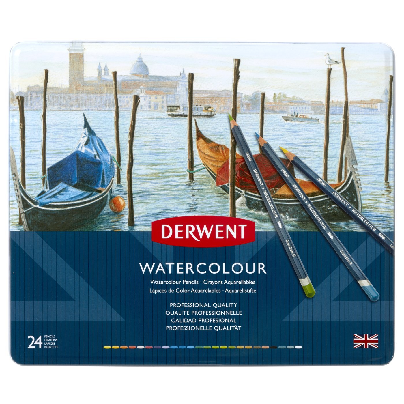 derwent watercolour pencils sulu boya kalemi 24'lü Renkli Set