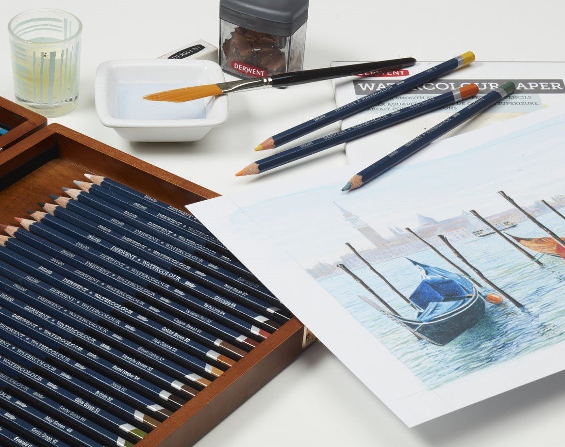 derwent watercolour pencils sulu boya kalemi tekli yedek