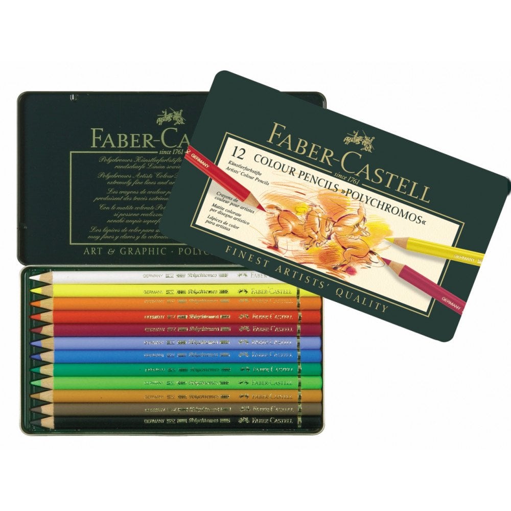 faber castell polychromos kuru boya kalemi 12 renk