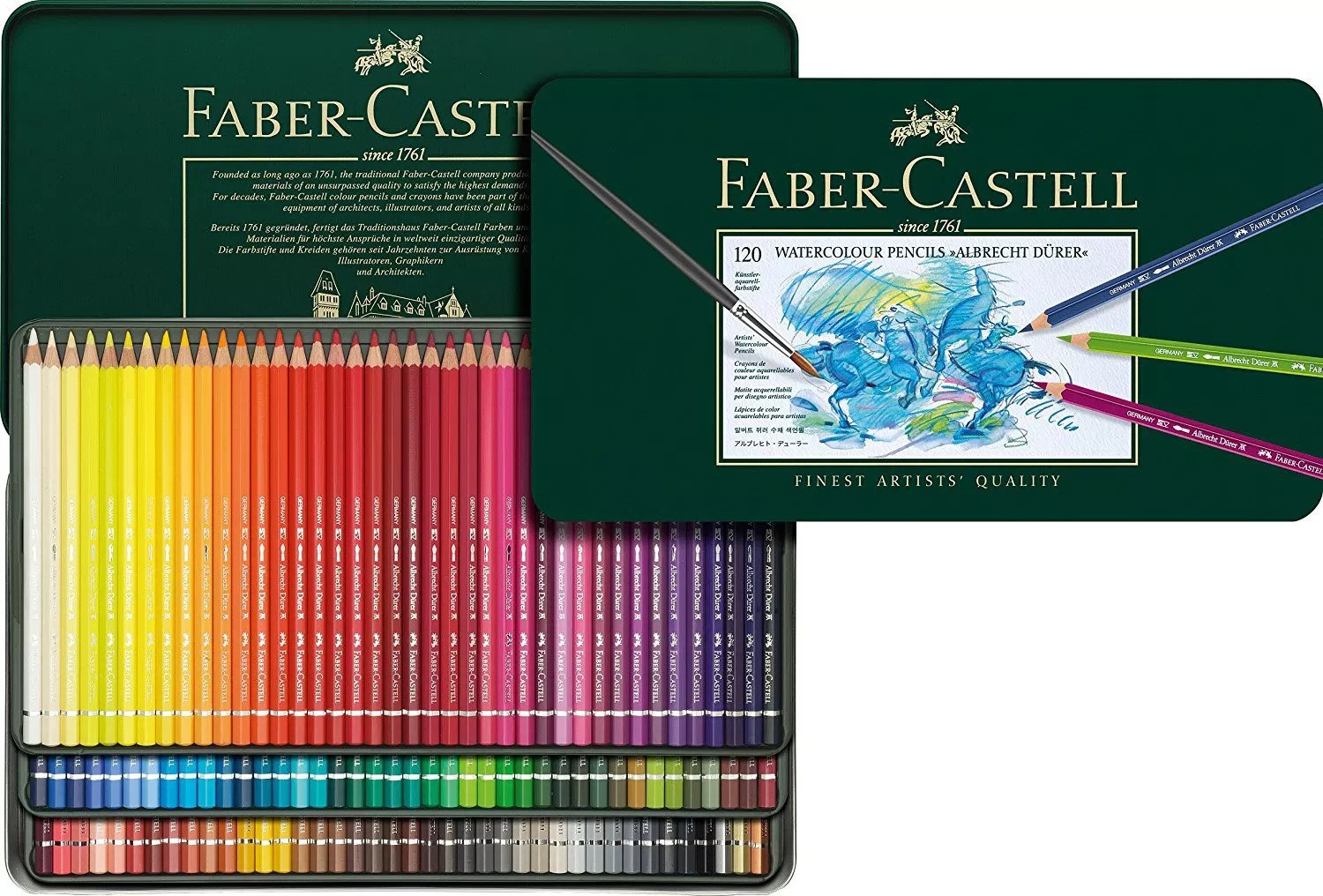 faber castell albrecht dürer watercolor pencils 120li renkli set