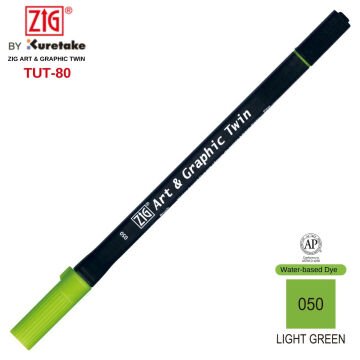 Zig Art&Graphic Twin Tut-80 Çift Uçlu Keçe Grafik Kalemi 050 Light Green