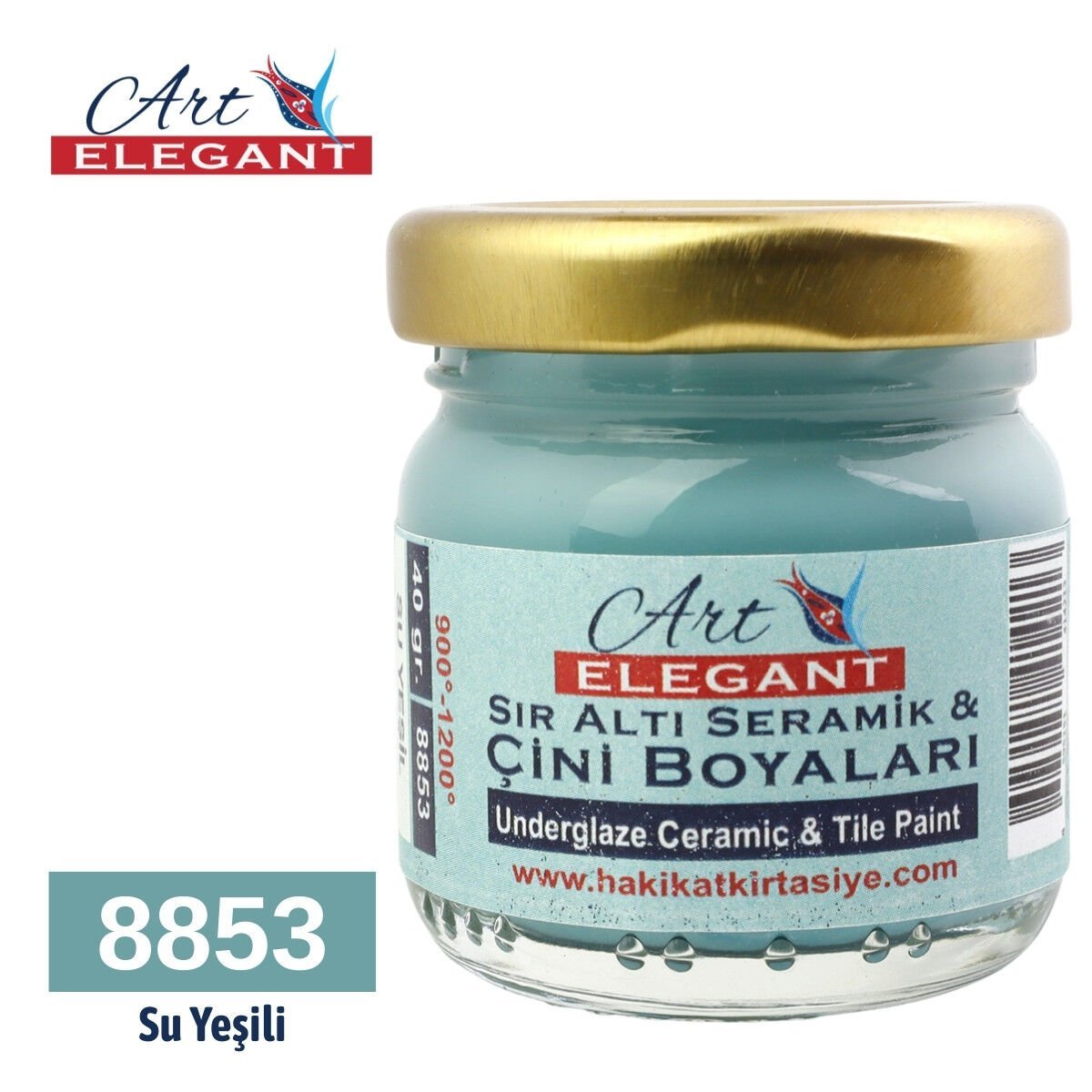 Art Elegant Seramik Ve Çini Boya 40gr 8853 Su Yeşili
