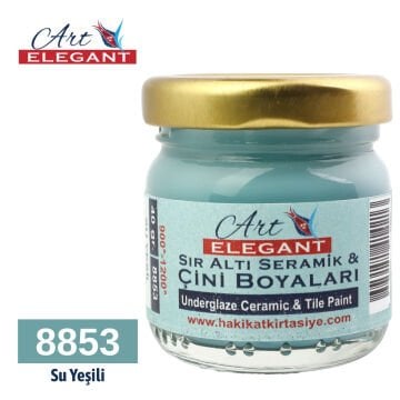 Art Elegant Seramik Ve Çini Boya 40gr 8853 Su Yeşili