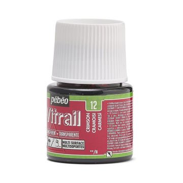 Pebeo Vitrail Cam Boya 45ml 12 Crimson