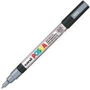 Uni Posca Marker Pc-3m Fine 0.9-1.3 Mm Silver