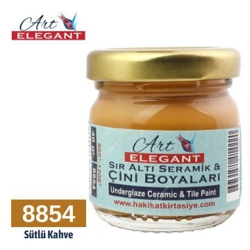 Art Elegant Seramik Ve Çini Boya 40gr 8854 Sütlü Kahve
