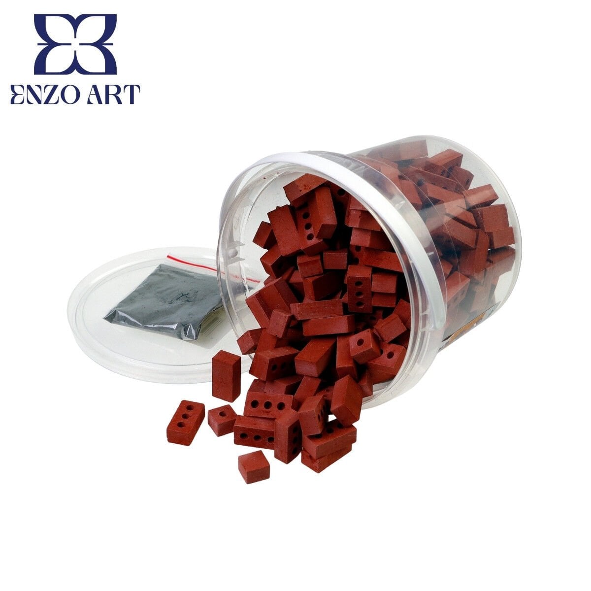 Maket Minyatür 3 Delikli Tuğla Kırmızı 1/12 180li