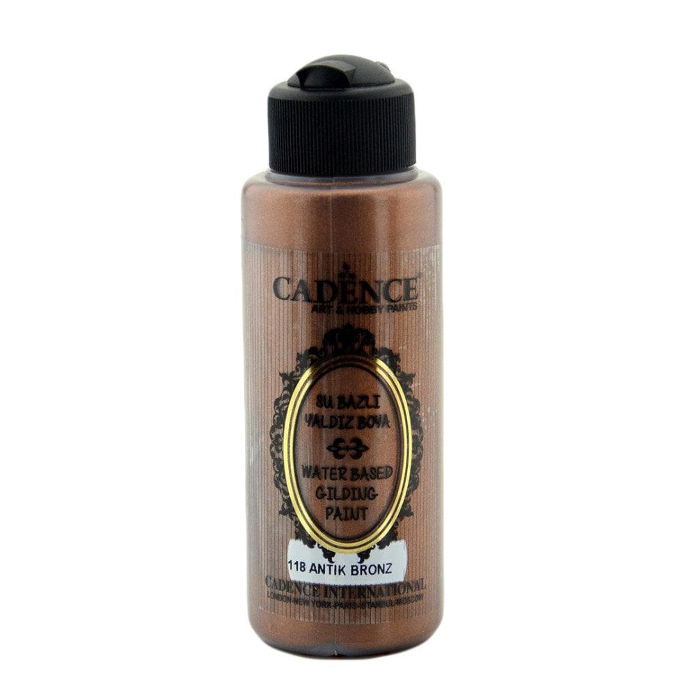Cadence Su Bazlı Yaldız Metalik Boya 120ml 118 Bronz