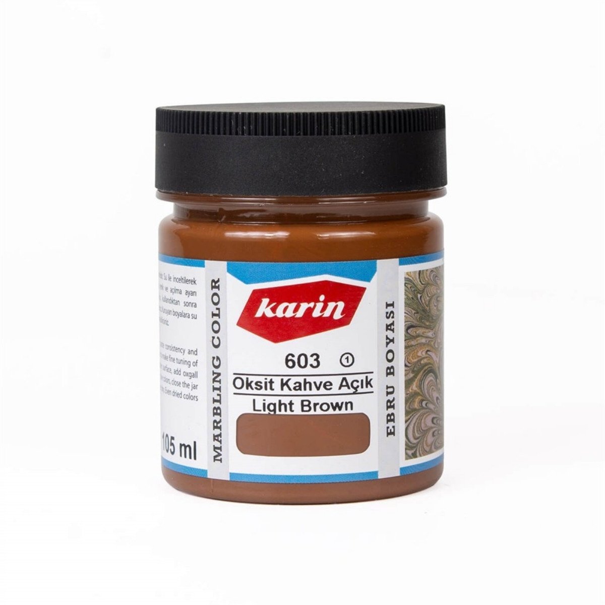 Karin Ebru Boyası 105ml 603 Oksit Kahve Açık