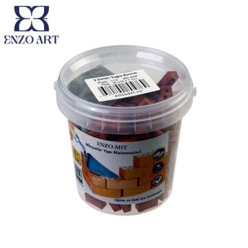 Maket Minyatür 3 Delikli Tuğla Kırmızı 1/12 250li