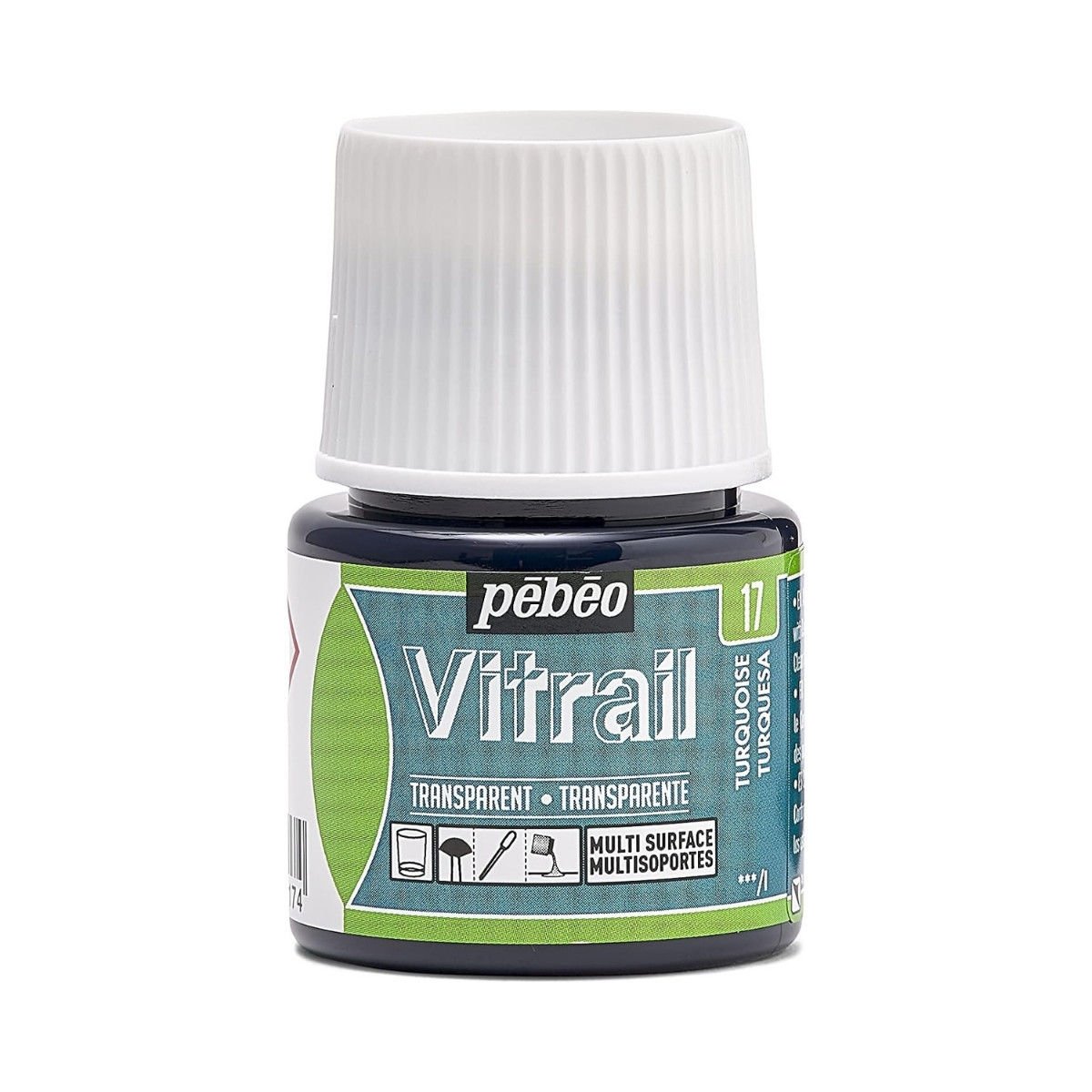 Pebeo Vitrail Cam Boya 45ml 17 Turquoise Blue