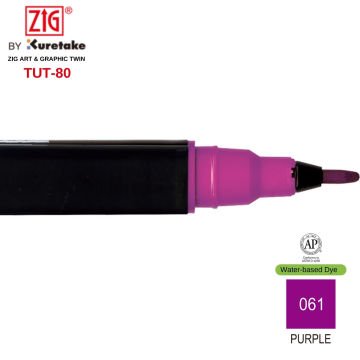 Zig Art&Graphic Twin Tut-80 Çift Uçlu Keçe Grafik Kalemi 061 Purple