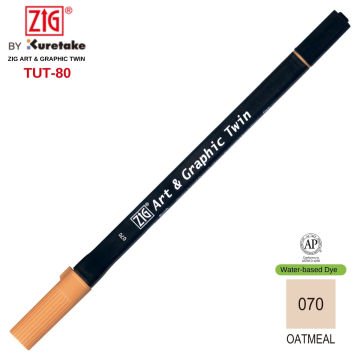 Zig Art&Graphic Twin Tut-80 Çift Uçlu Keçe Grafik Kalemi 070 Oatmeal