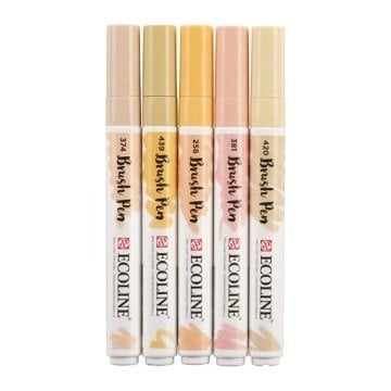 Talens Ecoline Brush Pen 5li Beige Pink