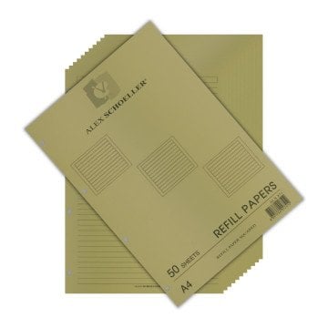 Alex Schoeller Kolej Yedek Renkli A4 Çizgili 50 Sayfa Sarı ALX 871