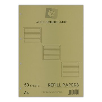 Alex Schoeller Kolej Yedek Renkli A4 Çizgili 50yp ALX 871 Sarı