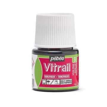 Pebeo Vitrail Cam Boya 45ml 51 Vivid Pink