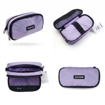 BBack Çift Bölmeli Fonksiyonel Kalem Çantası 22x10,5x6cm - Lila