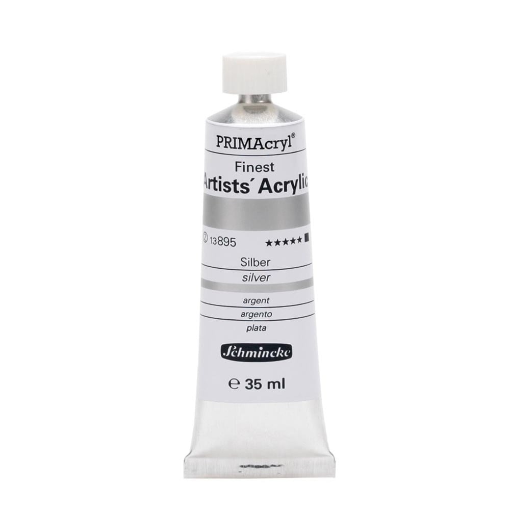 Schmincke Primacryl Finest Artists Acrylic 35ml Silver 13895