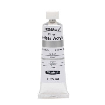 Schmincke Primacryl Finest Artists Acrylic 35ml Silver 13895