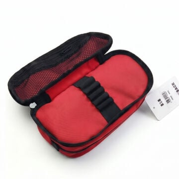 BBack Çift Bölmeli Fonksiyonel Kalem Çantası 22x10,5x6cm - Kırmızı