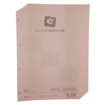 Alex Schoeller Kolej Yedek Renkli A4 Kareli 50yp ALX 872 Pembe