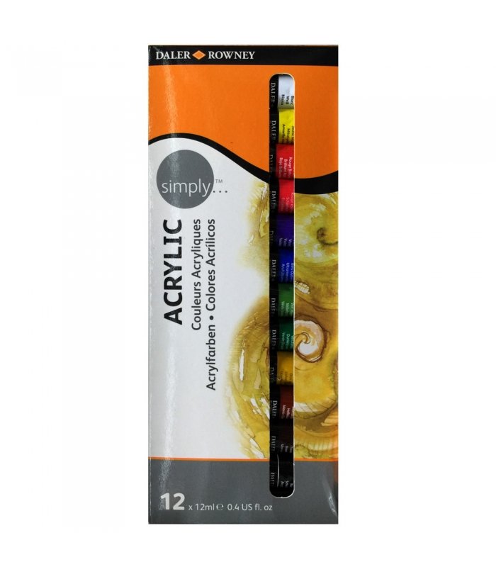 Daler Rowney Simply Akrilik Boya 12ml 12 Renk