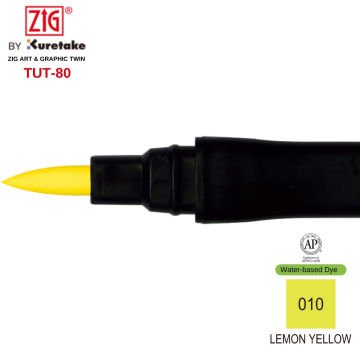 Zig Art&Graphic Twin Tut-80 Çift Uçlu Keçe Grafik Kalemi 10 Lemon Yellow