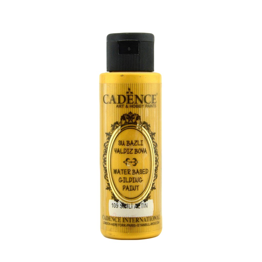 Cadence Su Bazlı Yaldız Metalik Boya 70ml 109 Simli Altın