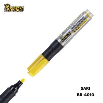 Brons Akrilik Marker Kalemi Kartuşlu Sarı