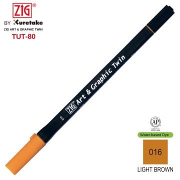Zig Art&Graphic Twin Tut-80 Çift Uçlu Keçe Grafik Kalemi 16 Light Brown