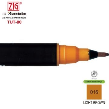 Zig Art&Graphic Twin Tut-80 Çift Uçlu Keçe Grafik Kalemi 16 Light Brown