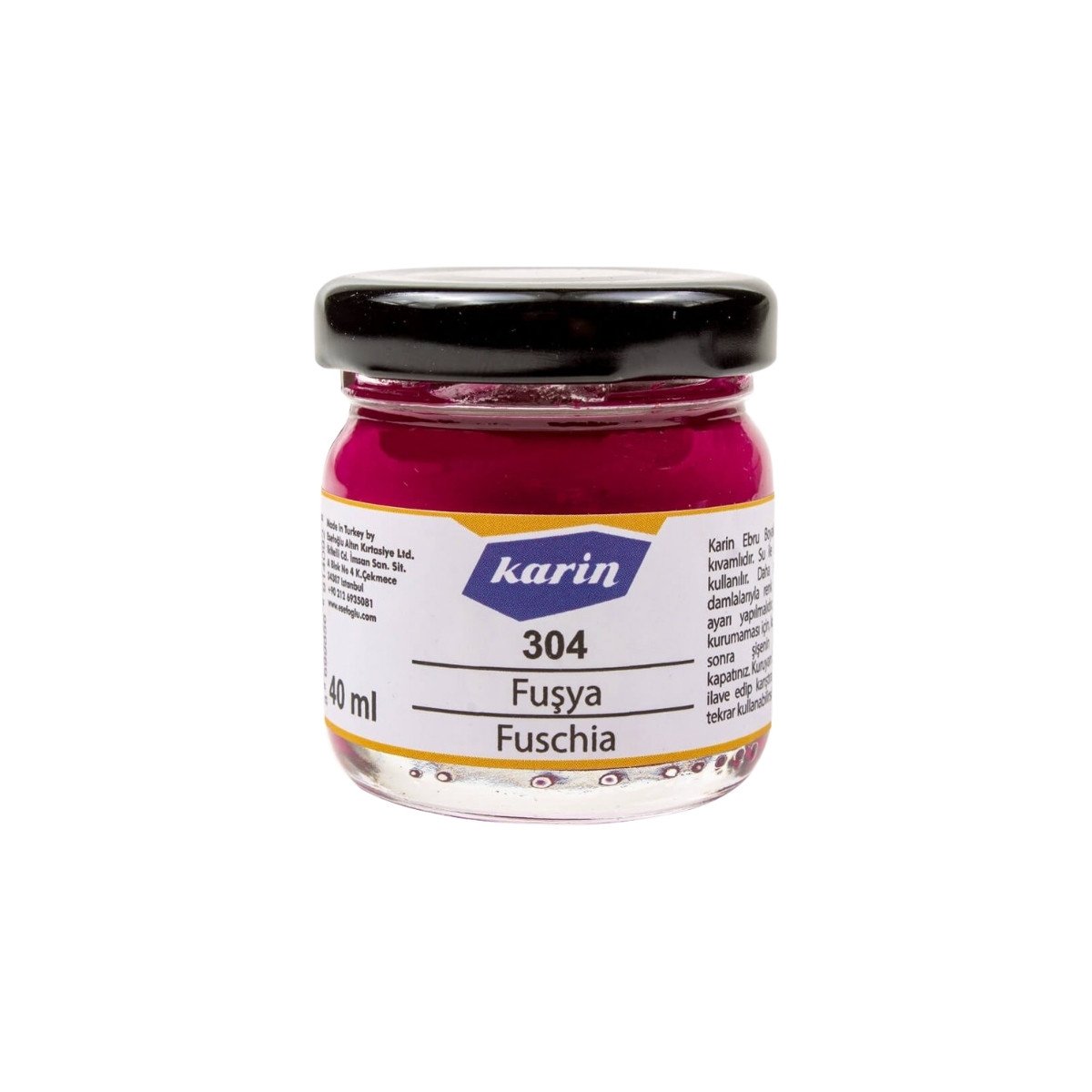 Karin Ebru Boyası 40ml 304 Fuşya