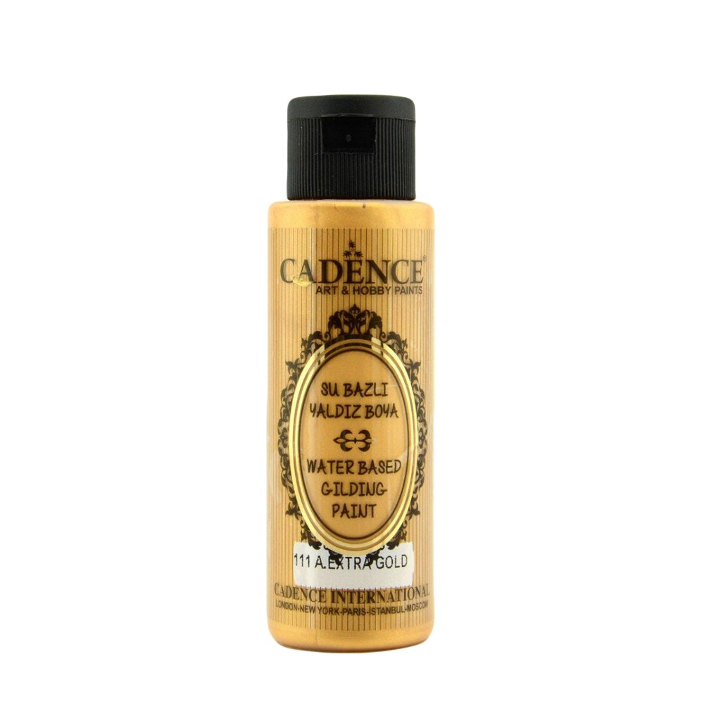 Cadence Su Bazlı Yaldız Metalik Boya 70ml 111 Antik Extra Altın