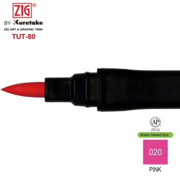 Zig Art&Graphic Twin Tut-80 Çift Uçlu Keçe Grafik Kalemi 20 Pink