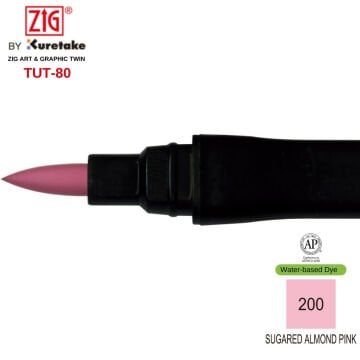 Zig Art&Graphic Twin Tut-80 Çift Uçlu Keçe Grafik Kalemi 200 Sugared Almond Pink