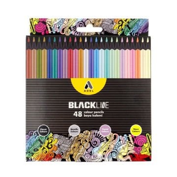 Adel Blackline Kuru Boya Kalemi Karma 48li